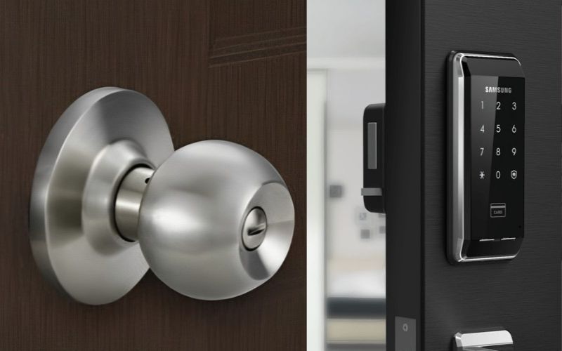 so sánh khóa điện tử và khóa cơ