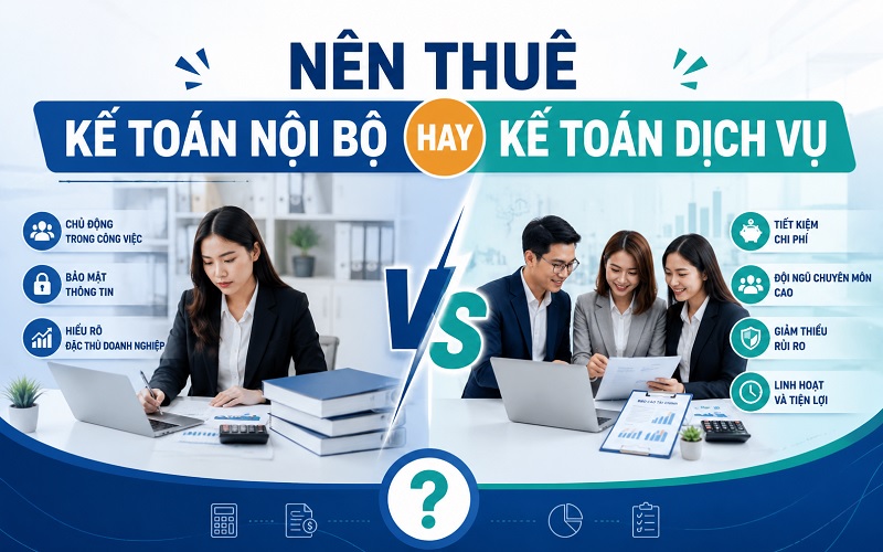 nên thuê kế toán riêng hay sử dụng dịch vụ kế toán
