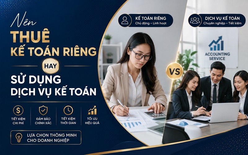 nên thuê kế toán riêng hay sử dụng dịch vụ kế toán