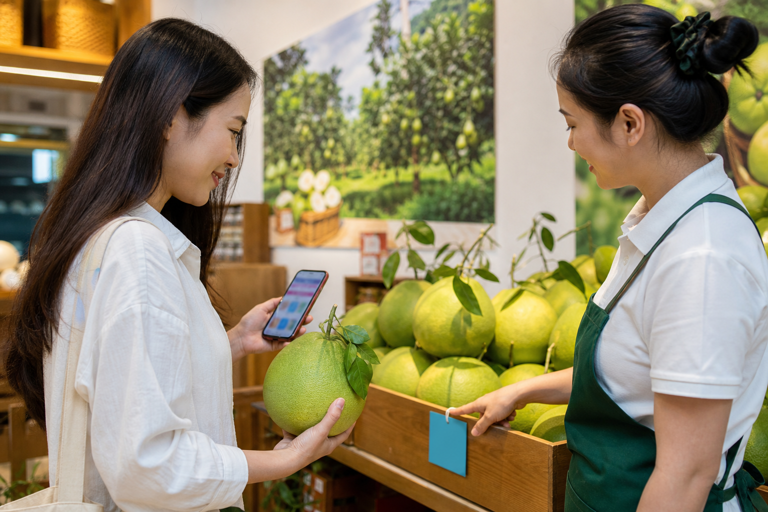 chatbot trả lời nguồn gốc nông sản 2